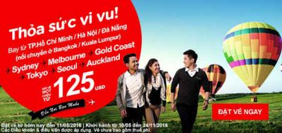 Thoả sức vi vu với vé giá rẻ chỉ từ 125 USD của Air Asia